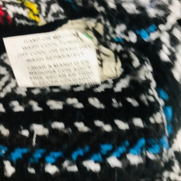 Baja Joe Striped Baja Hoodie Black White Blue Size Small - Picture 6 of 7